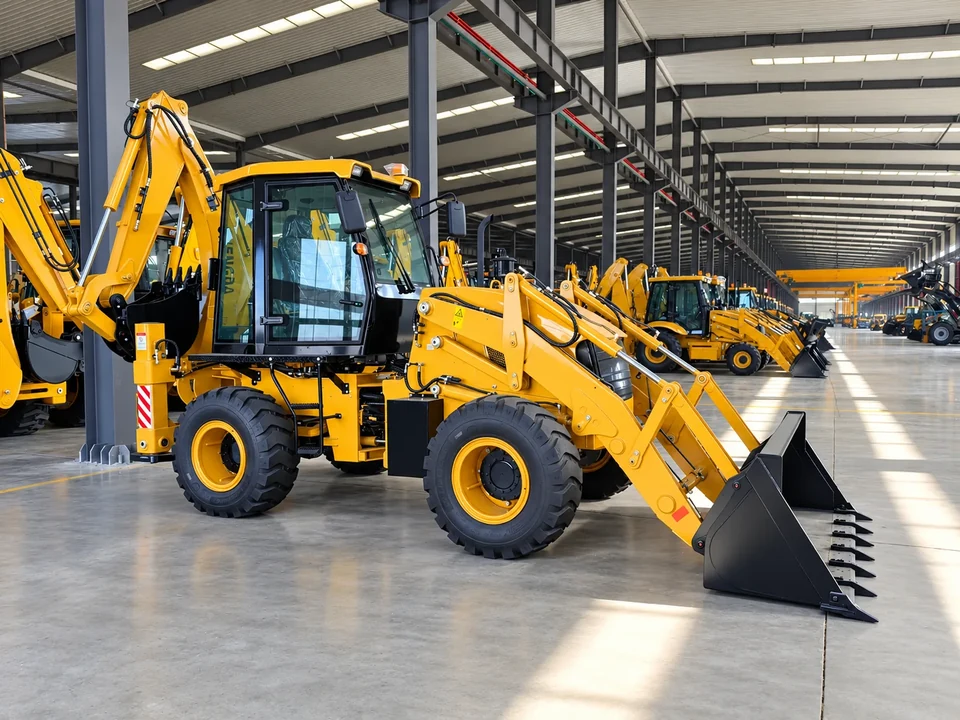 Backhoe loader reference photograph — cover image