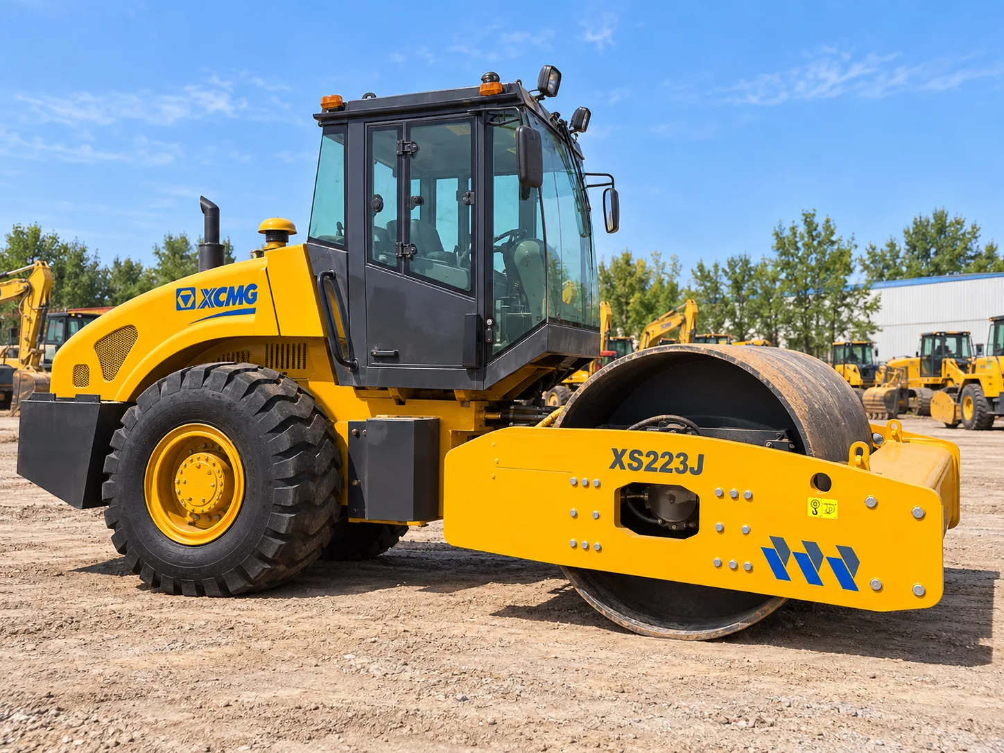 Road roller reference photograph — cover image